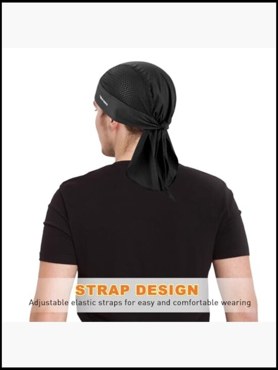 s-l400.jpg Skull Cap Helmet Liner Durag Motorcycle Bandana Sweat Wicking Do Rag